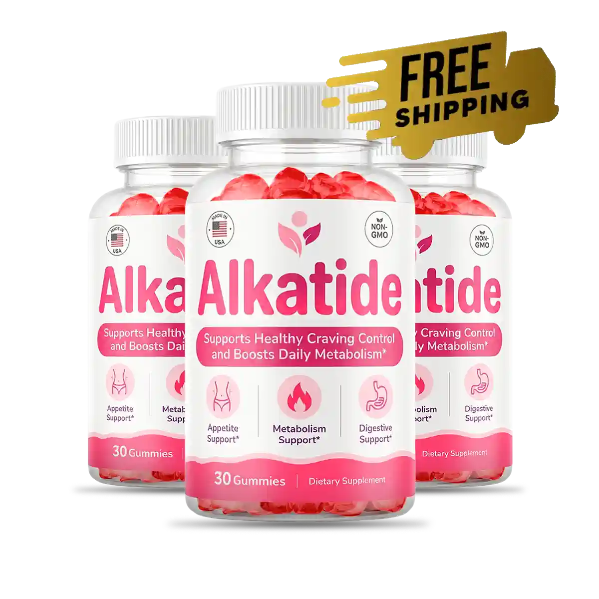 AlkaTide gummy bottles, 30 gummies per bottle